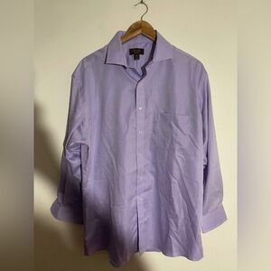 NWOT Tasso Elba Men's Regular Fit Non Iron Button Down shirt Purple Size Large
